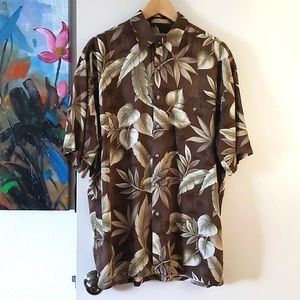 Campia Moda Giant Palm Hawaiian Shirt Size Medium